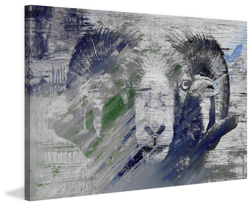 "Ram in Charge" Painting Print on Wrapped Canvas, 30"x20"