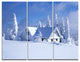 "Orlicke Hory Cottage in Winter" Photo Canvas Print, 3 Panels, 36"x28"