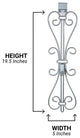 Adjustable Wreath Hanger for Door Elegant, Black, Silver