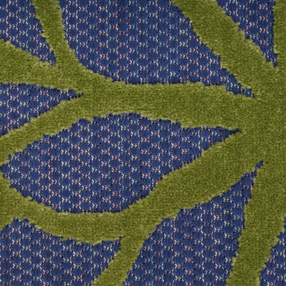 Nourison Aloha 2'8" x 4' Navy Multicolor Outdoor Rug