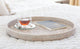 Artifacts Rattan™ Round Serving / Ottoman Tray, White Wash, Medium