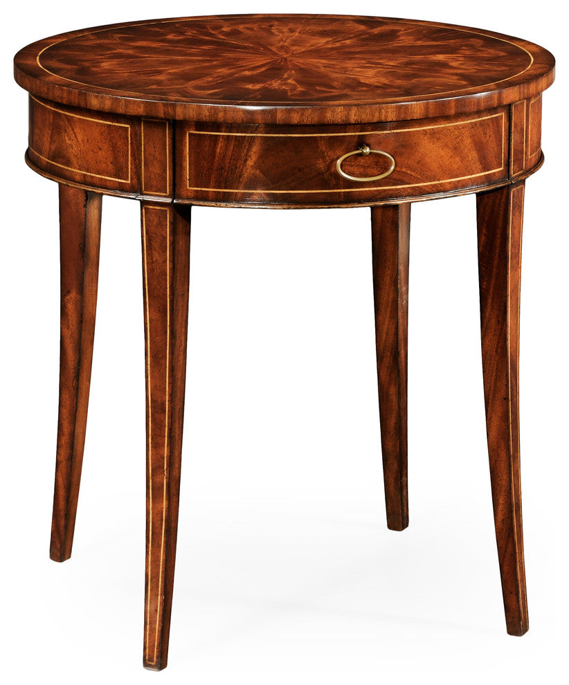 Round Mahogany Side Table Fine Stringing