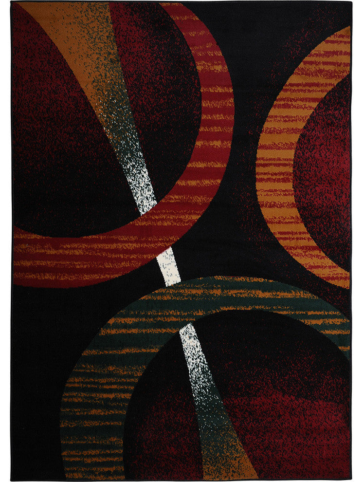 Home Dynamix Premium Indus Runner Area Rug 1'9"x7'2", Decorative Black