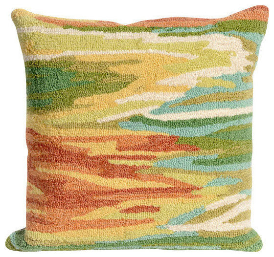 Frontporch Watercolor Pillow, Green