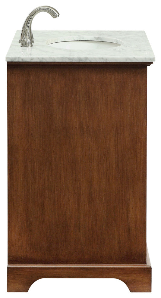 Amber Single Bathroom Vanity, Blue, Teak, 30"