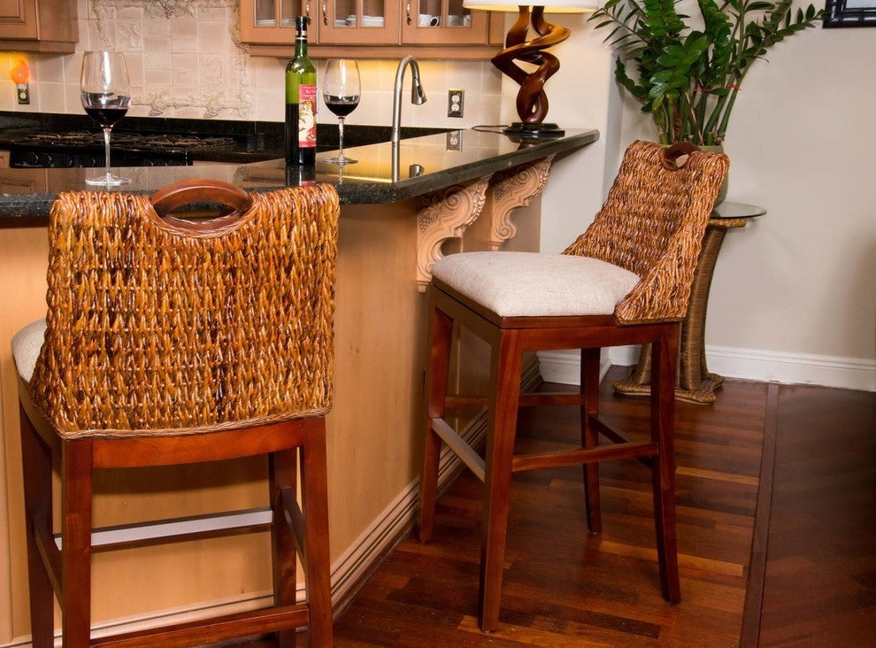 Belize 30" Barstool In Sienna, Light Brown