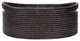 Artifacts Rattan Oval Basket With Cutout Handles, Tudor Black