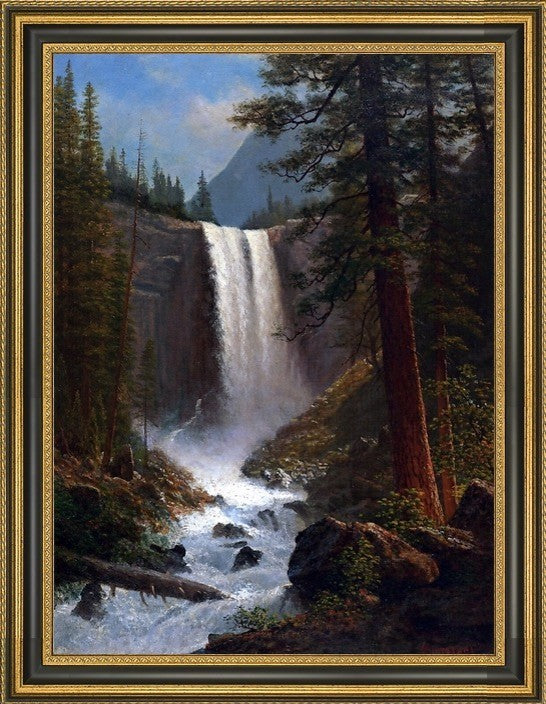 Albert Bierstadt Vernal Falls Framed Premium Canvas Print, 18"x24"