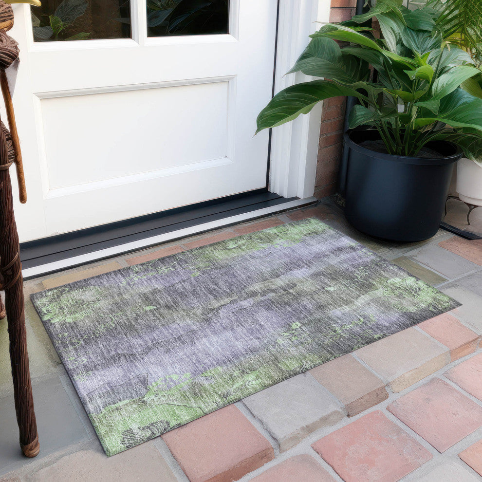 Machine Washable Indoor/Outdoor Chantille ACN1869 Violet 1'8" x 2'6" Rug