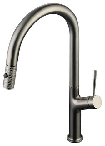 Isla Modern Kitchen Faucet With 2 Jets, Brushed Nickel