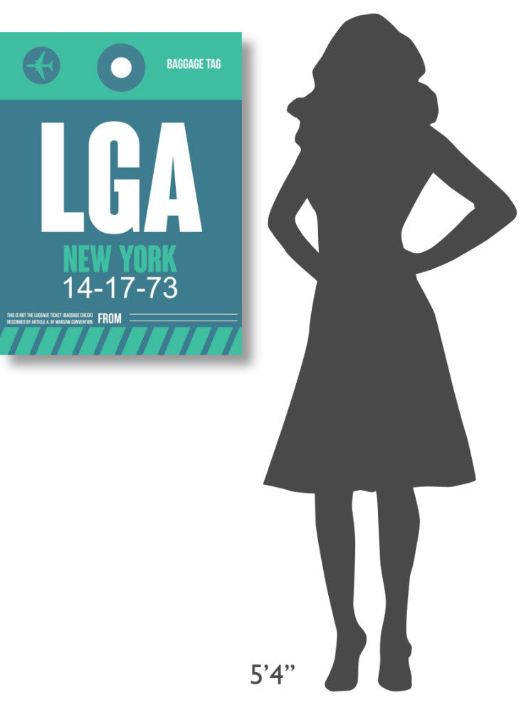 "LGA New York Luggage Tag 2" Fine Art Print