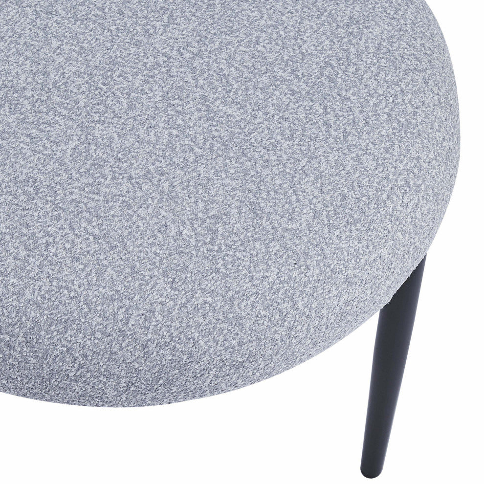Daimona Fabric Upholstered Dining Chairs, Set of 2, Gray