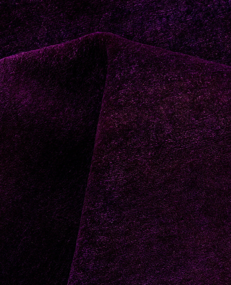 Overdyed One-of-a-Kind Hand-Knotted Area Rug Purple, 6' 1" x 9' 5"