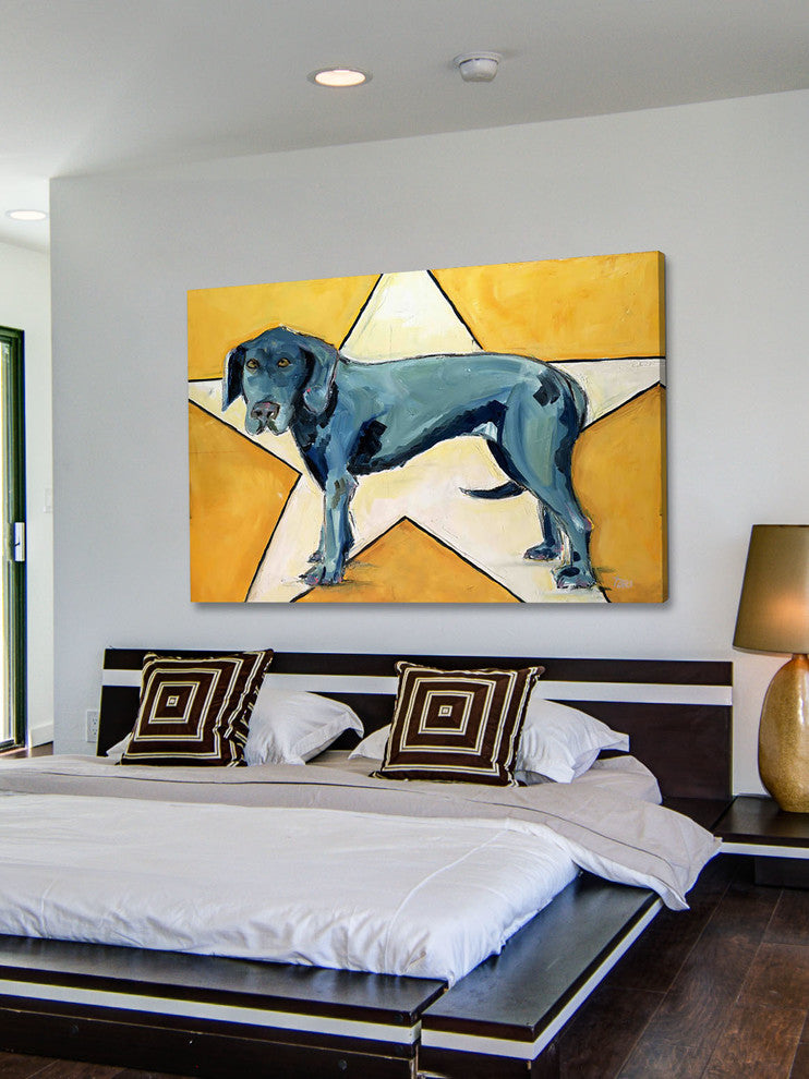 "Star Dog" Painting Print on Canvas by Tori Campisi