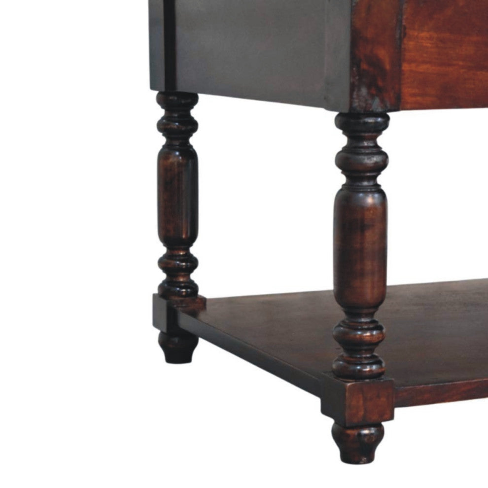 Console Table Turned Legs Cherry Artisan Furniture