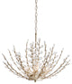 Daisy 6-Light Brushed Champagne Silver Crystal Chandelier