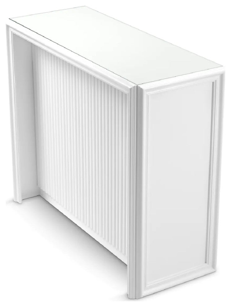 White Ribbed Bar Cabinet, Eichholtz Roland