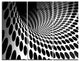 "Waves and Circles Black & White" Metal Wall Art, 3 Panels, 36"x28"