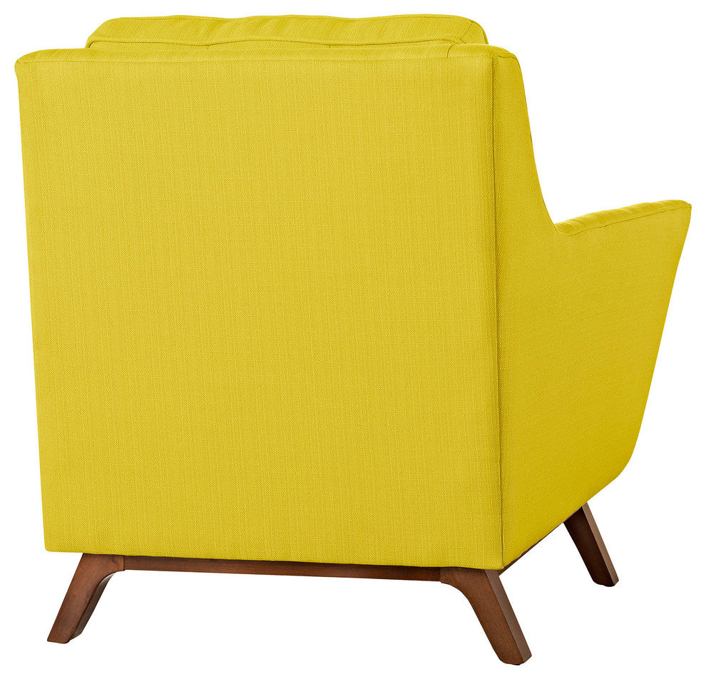 Modern Contemporary Fabric Armchair , Yellow, Fabric