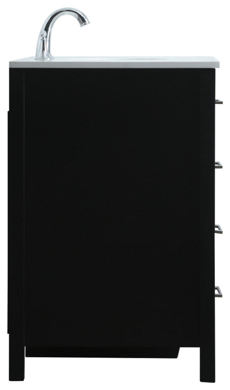 Isabel 54" SIngle Bathroom Vanity, Black