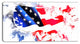 "Colors of America Map" Canvas Painting