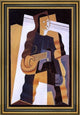 Juan Gris Pierrot - 18" x 27" Framed Premium Canvas Print