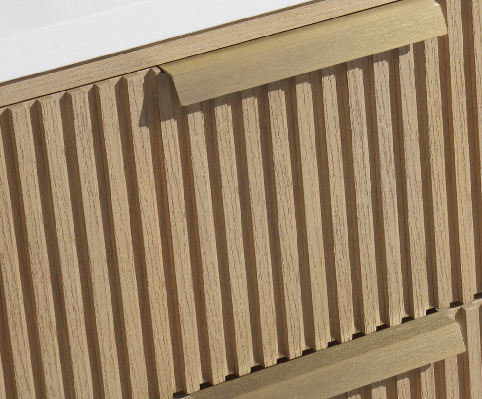 Ari Kitchen and Bath San Diego Bath Vanity, Oak, 55", Floating