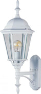 Maxim Westlake One Light White Clear Glass Wall Lantern