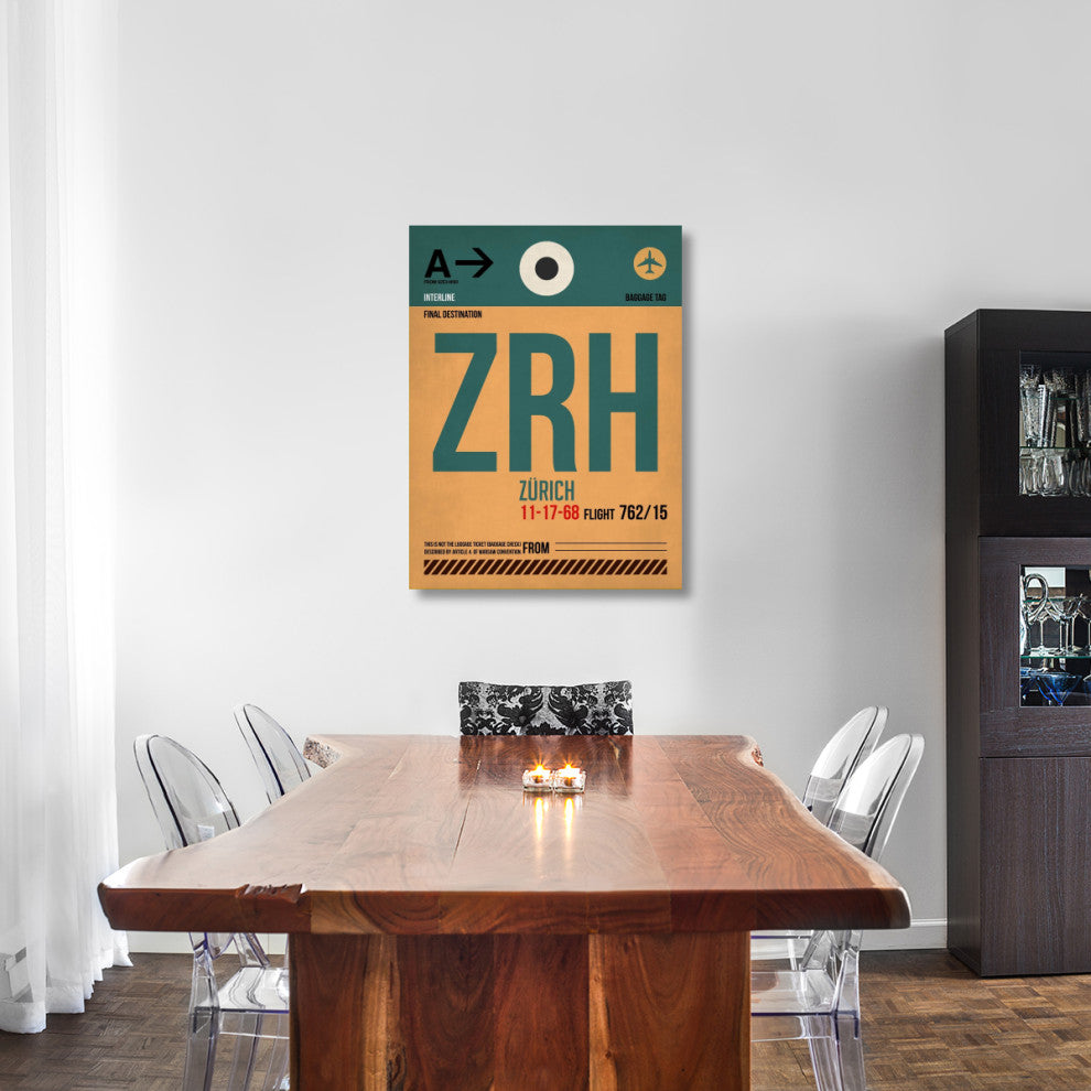 "ZRH Zurich Luggage Tag 1" Fine Art Print