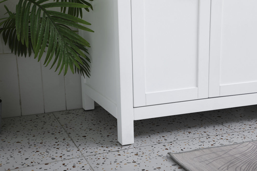 72" Double Bathroom Vanity, White