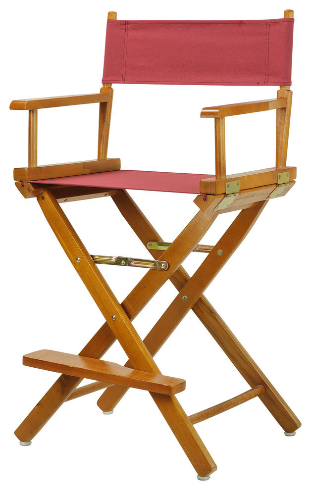 024" Director's Chair Honey Oak Frame-Burgundy Canvas