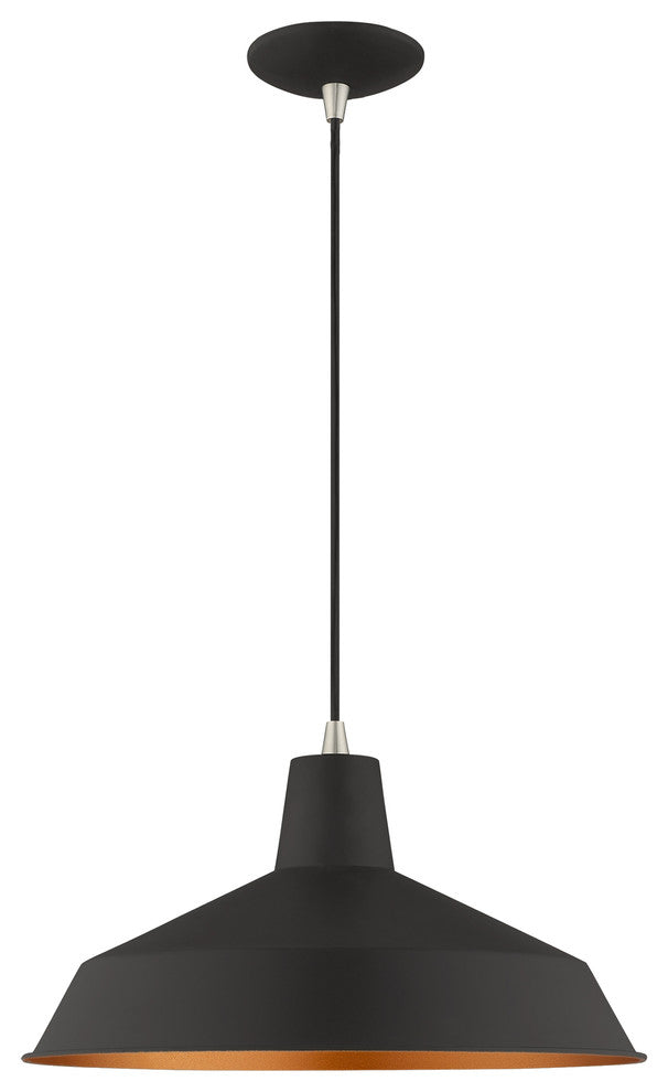 Livex Lighting Black 1-Light Mini Pendant