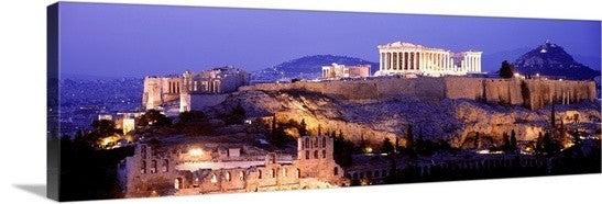 "Acropolis Athens Greece" Canvas Art, 60"x20"x1.25"