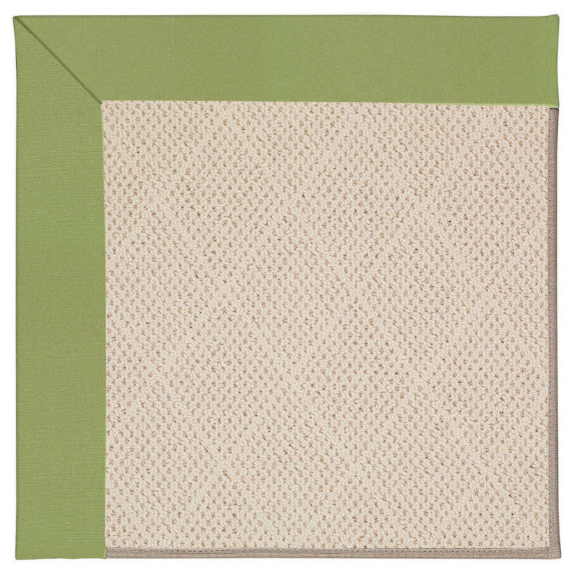 Zoe-White Wicker Machine Tufted Rectangle Rug, Green, 2'6"x12' Runner