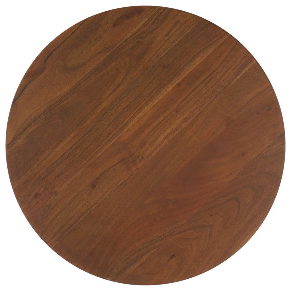 Safavieh Couture Raybelina Round Accent Table, Walnut