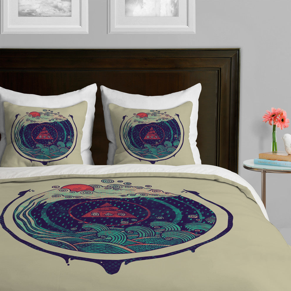 Deny Designs Hector Mansilla Water Duvet Cover - Lightweight