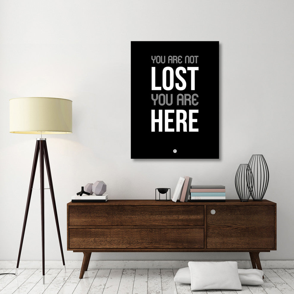 "You Are Not Lost Poster Black" Fine Art Print