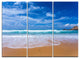 "Serene Atlantic Seashore Portugal" Metal Wall Art, 3 Panels, 36"x28"
