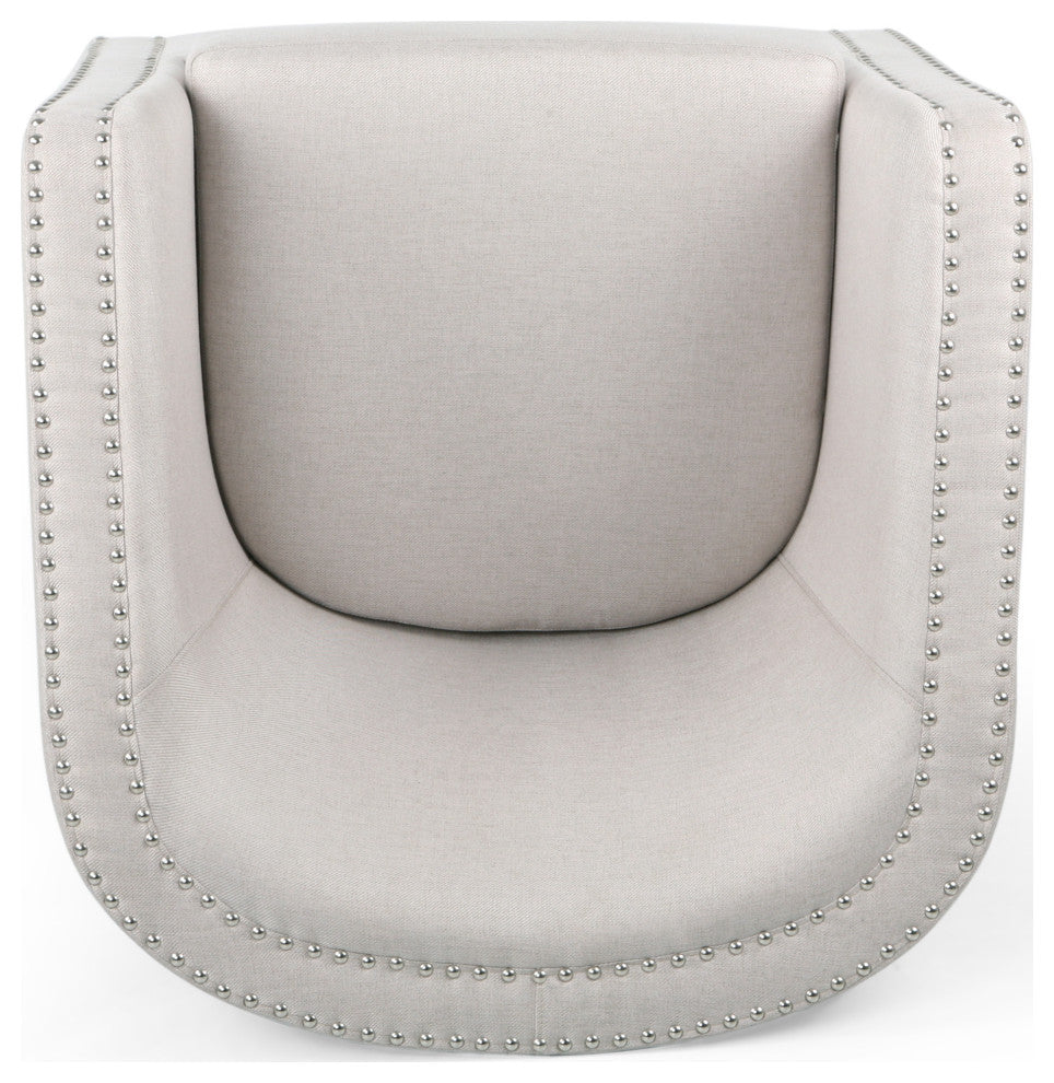Jaymee Fabric Swivel Chair, Wheat and Black