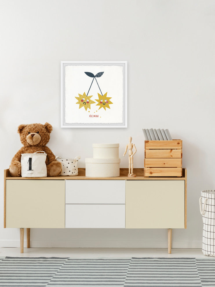 "Gemini" Framed Painting Print, 18x18