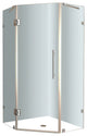 Neoscape 38"x38"x72" Completely Frameless Neo-Angle Shower Enclosure, Stainless