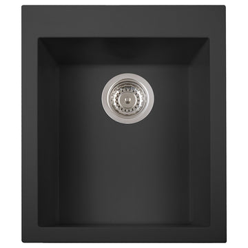 ALFI brand AB1720DI Alfi Trade 16-1/8" Drop In Single Basin - Black