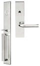 Vienna Lever, Mortise Entry Handleset, Left Hand, Polished/Satin Stainless Steel