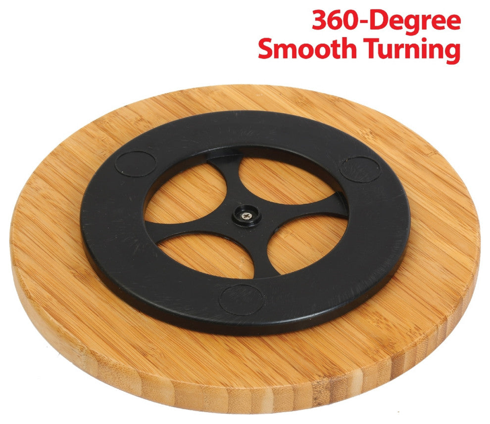 YBM HOME Bamboo Wooden Lazy Susan Turntable 20"
