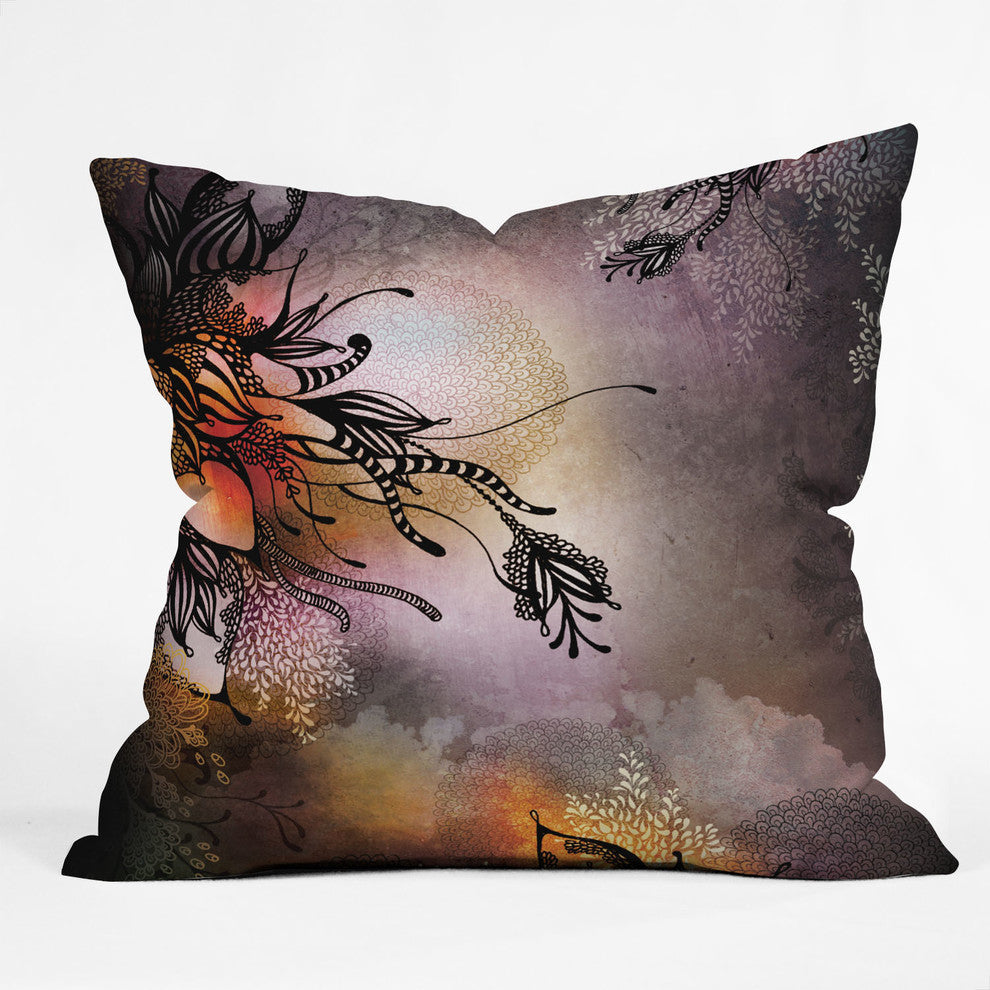 Iveta Abolina Purple Rain Outdoor Throw Pillow