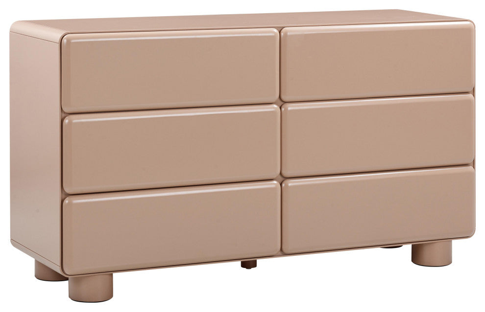 Tammy 6-Drawer Dresser, Taupe