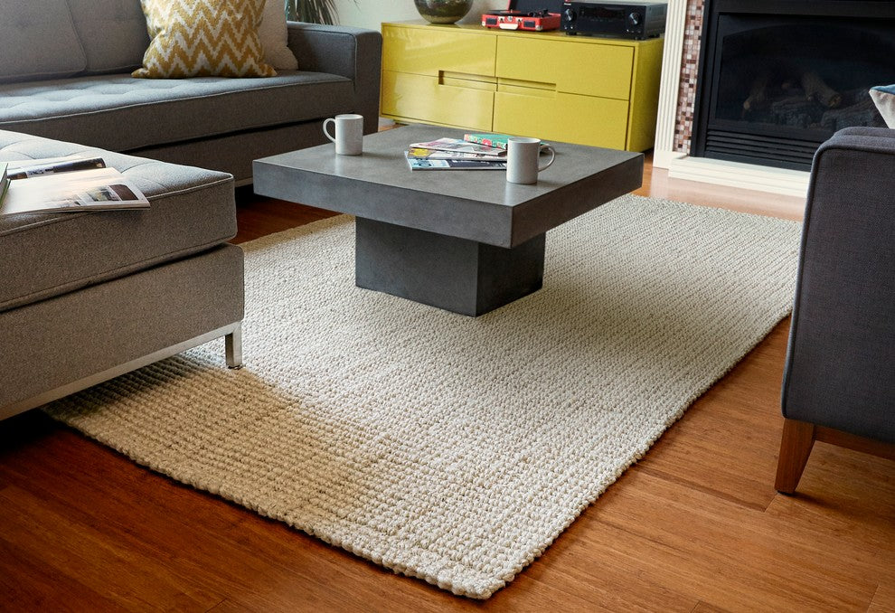 Andes Jute Rug, Ivory, 8'x10'