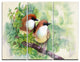 "Birds of Spring" Painting Metal Wall Art, 3 Panels, 36"x28"