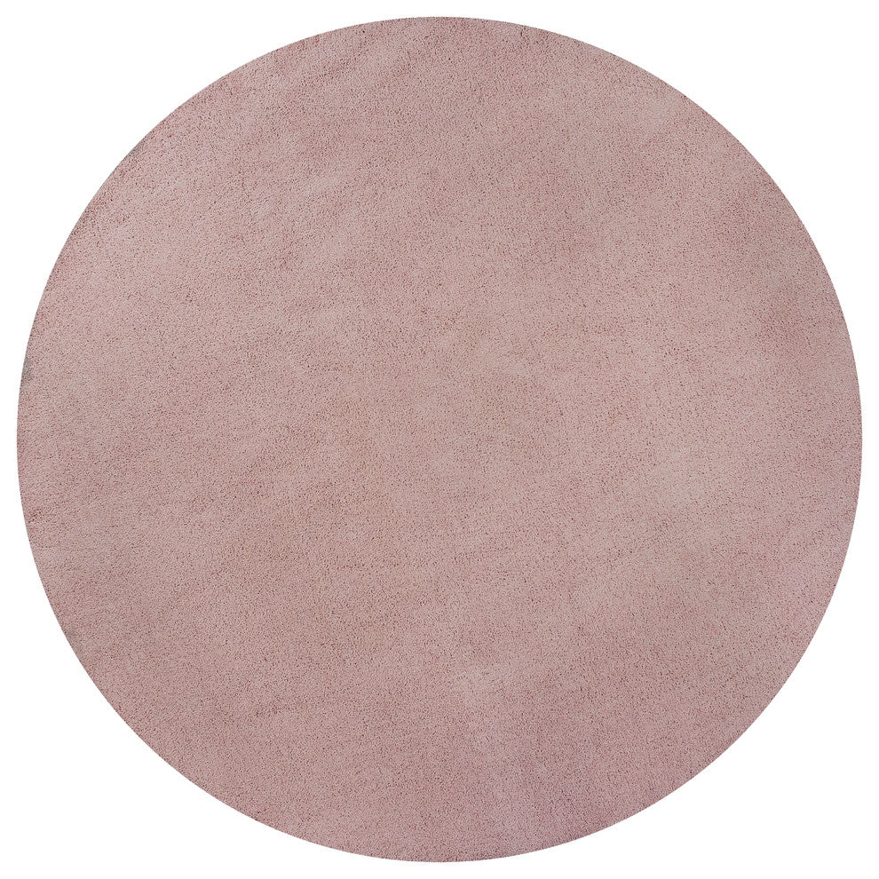 Bliss 1575 Rose Pink Shag Rug, 8' Round