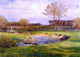 Dwight W Tryon the Brook in May Premium Canvas Print